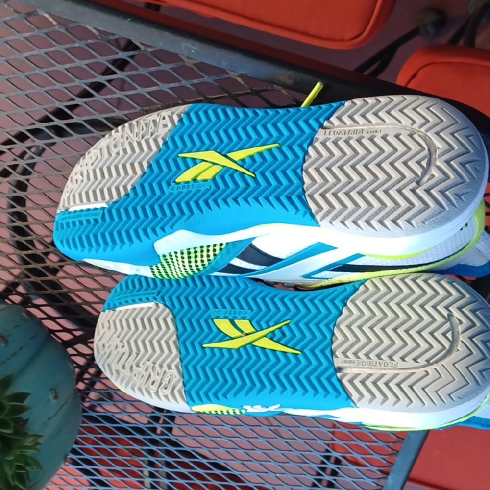 Reebok Nano Court White and Blue Sneakers with Digital lime Accents size 8 - Picture 10 of 10